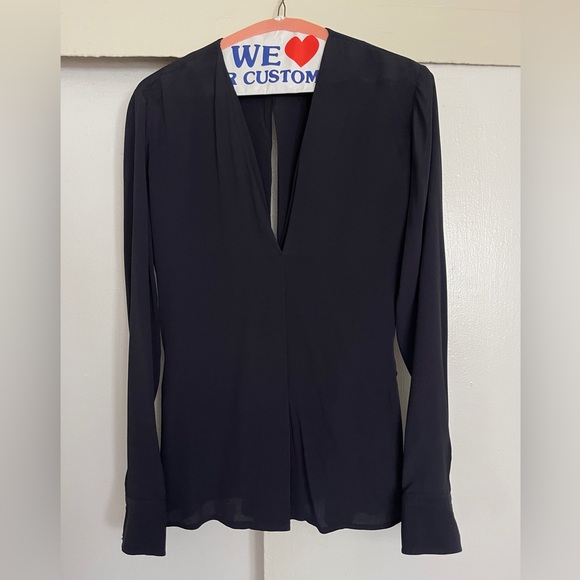 Helmut Lang split back silk blend blouse - Picture 4 of 8